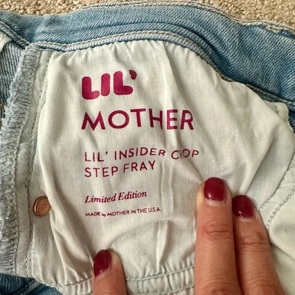 MOTHER Faded Blue Cropped Jeans - Picture 5 of 5